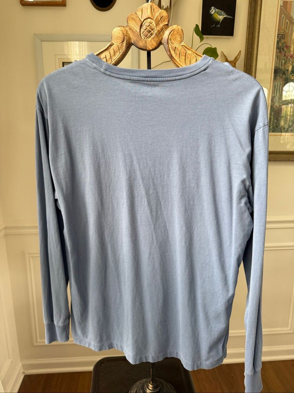 Polo Ralph Lauren Medium Blue Pocket Long Sleeve TShirt M - Picture 4 of 6